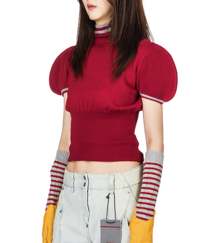 SIMONE KNIT TOP CHERRY RED