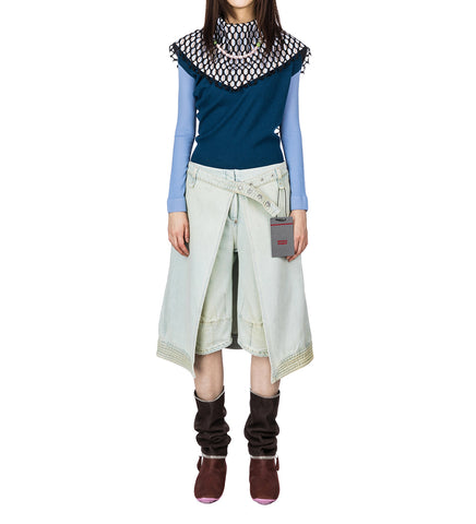 HEISS KNIT LEOTARD SKY BLUE