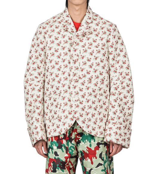 ROYAL BOXY BEIGE RED FLOWER