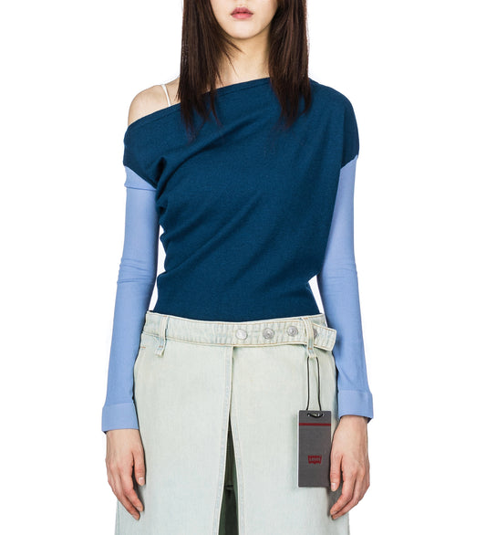 HEISS KNIT LEOTARD SKY BLUE