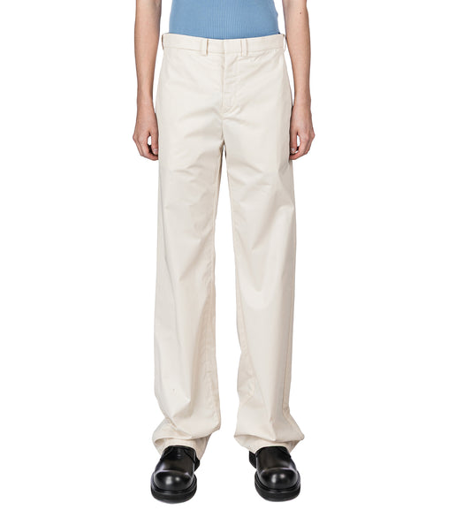COTTON SUIT TROUSERS IVORY SUIT