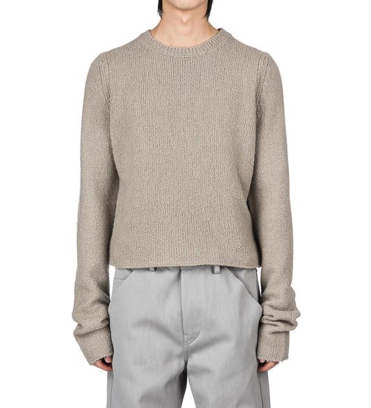 WOOL BOUCLE ROUNDNECK FOG BOUCLE