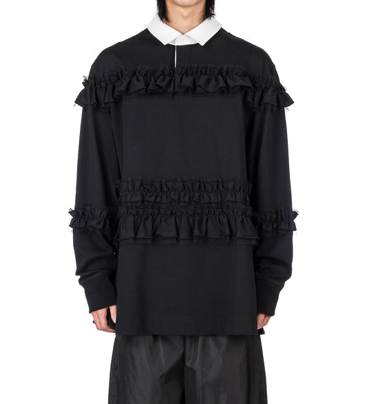 RUFFLE RUGBY SHIRT BLACK