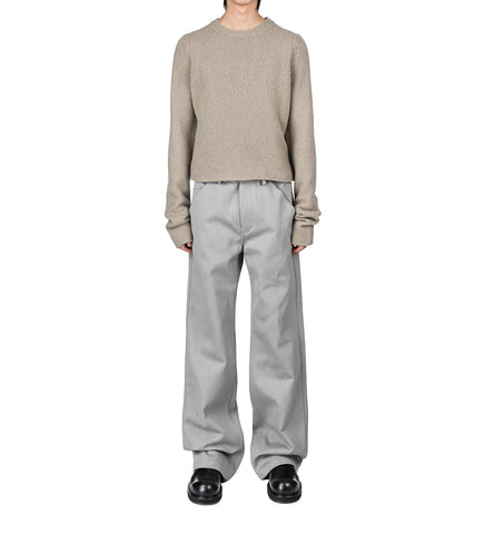 GABARDINE TROUSERS FOG RUSTIC