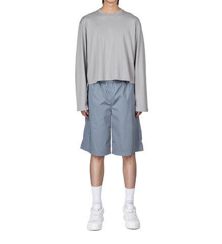 T-SHIRT ROUND NECK LONG SLEEVES LIGHT GREY JERSEY