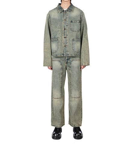 MILTON TEAWASH DENIM CARPENTER TROUSERS BLUE