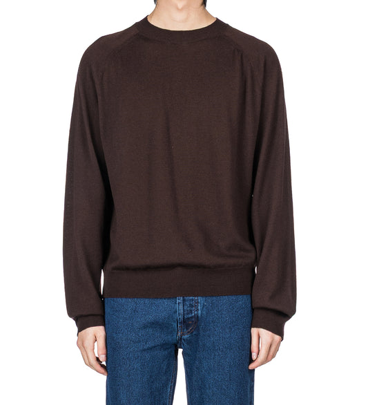 JACK CREW NECK CASHWOOL SWEATER DARK CHOCOLATE