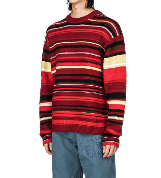 MULTI STRIPE JUMPER RED/MULTI