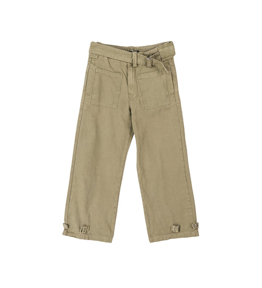 BELTED FATIGUES MILITARY GREEN