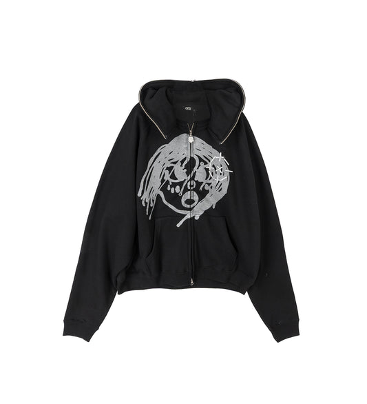 REFLECTIVE FINESSE PUP FULL ZIP AFTERHOOD BLACK