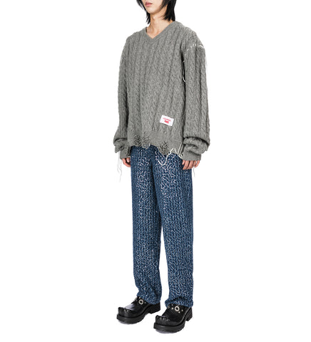 ART DENIM JEAN WAISTED BLUE