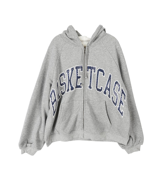 BC ATHLETICS STUDDED HOODIE GREY