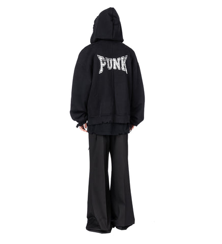 PUNK HOODIE SCLERA BLACK
