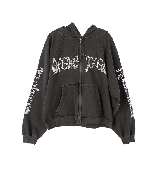 MASSACRE ZIP UP VINTAGE BLACK