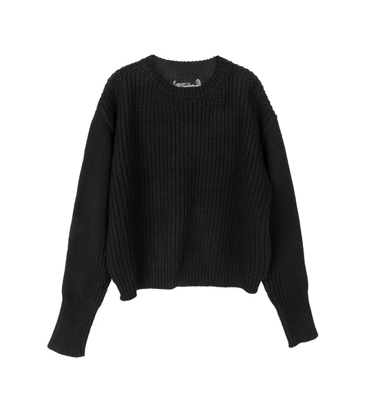 FISHERMAN KNIT BLACK