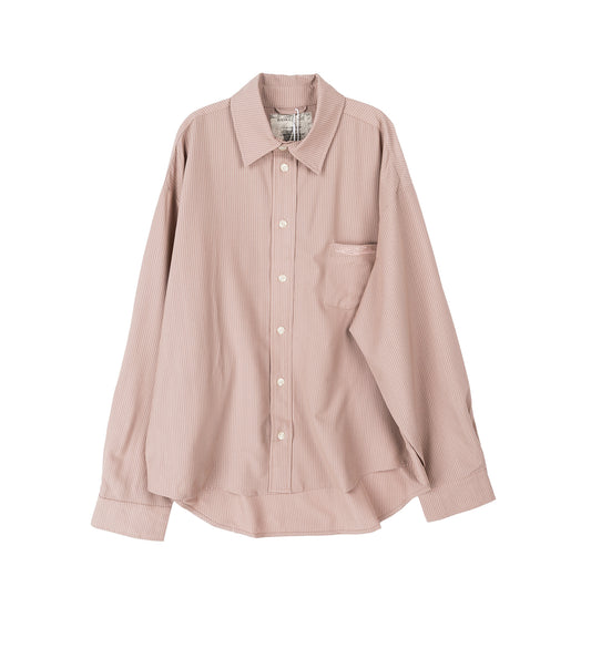 ALLEYWAY BROWN STRIPED BUTTON UP BROWN