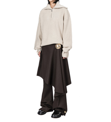 TAILORING SKIRT BROWN