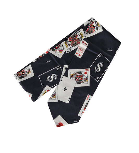 SCARF TIE CARD BLACK