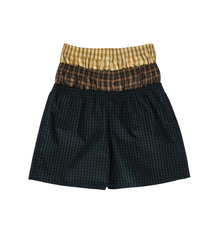STACKED BOXER PLAID COTTON JERSEY MULTI