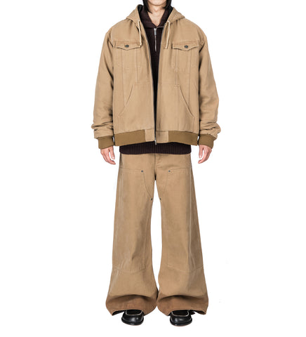 HOODED JACKET WET DIRTY DENIM