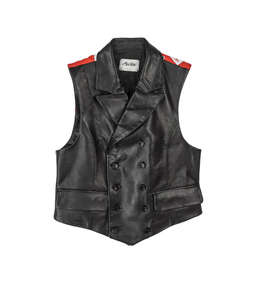 DOUBLE-BREASTED VEST BLACK