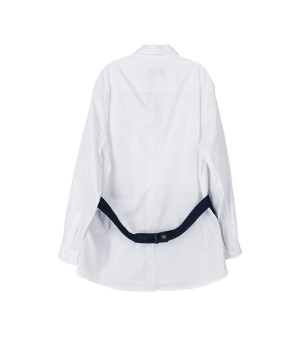 TRIPLE DENIM TROMPE L'OEIL SHIRT WHITE