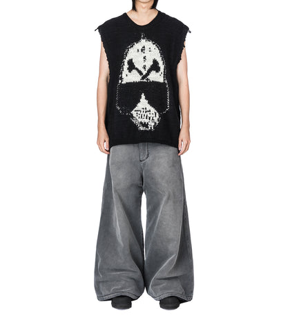 OVERSIZED SWEATER VEST RENEGADE MAN/BLACK