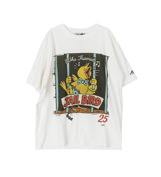 JAILBIRD TEE WHITE