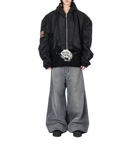 PATCH BOMBER BLACK