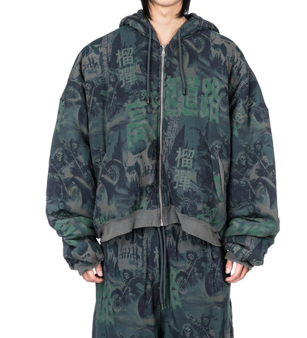 WADDED HOODIE SCENIC GHOST RIDERS/DARK SMOKE