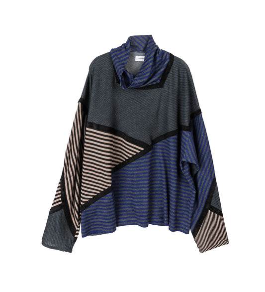 RADAY SHORT JERSEY TOP BLUE&GREY