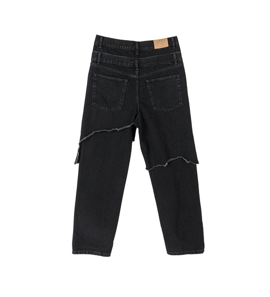 DOUBLE LAYER DENIM BLACK