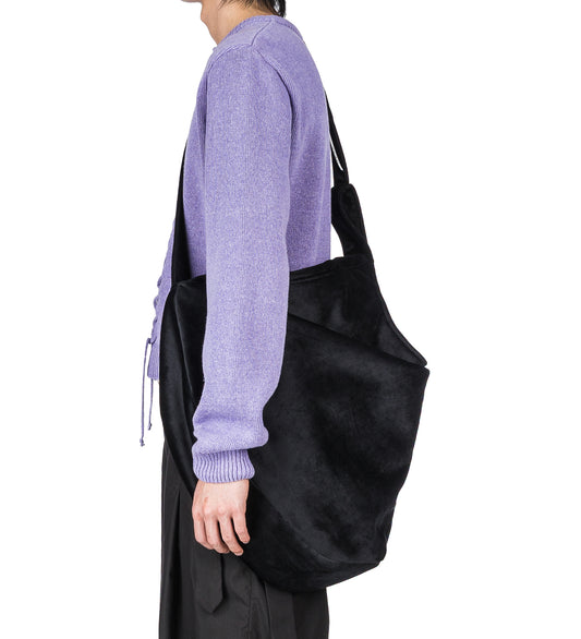 AGHATA BAG BLACK SHINY VELVET