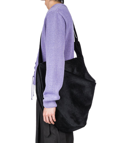 AGHATA BAG BLACK SHINY VELVET
