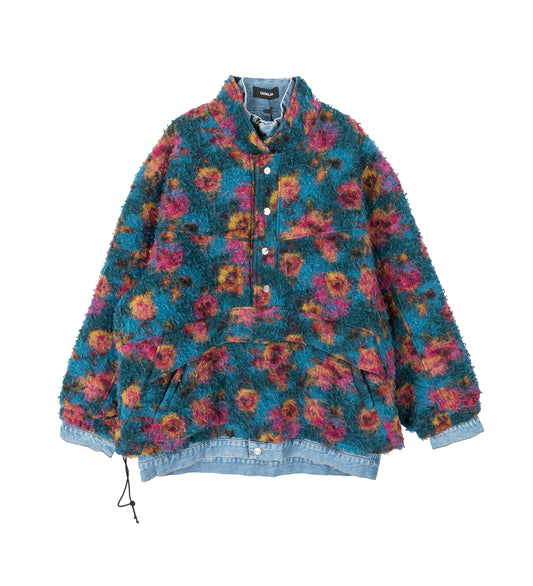 PARASOMNIA JEAN MOUF ZIPPED JACKET DENIM/MULTICOLOR