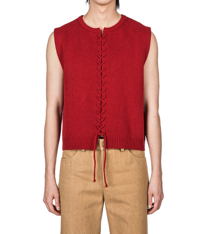VIPER KNIT VEST RED