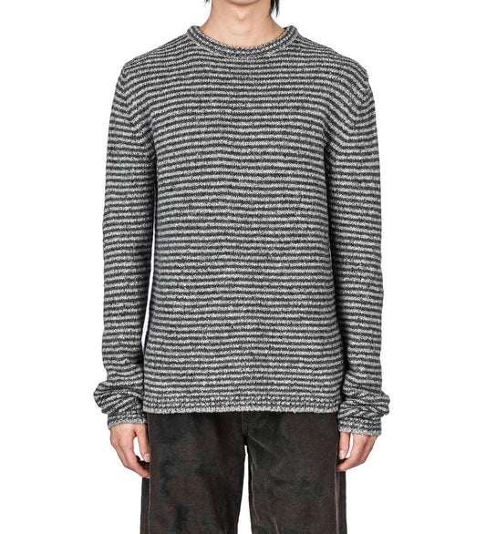 THIN WOOL CREWNECK SWEATER DARK GREY
