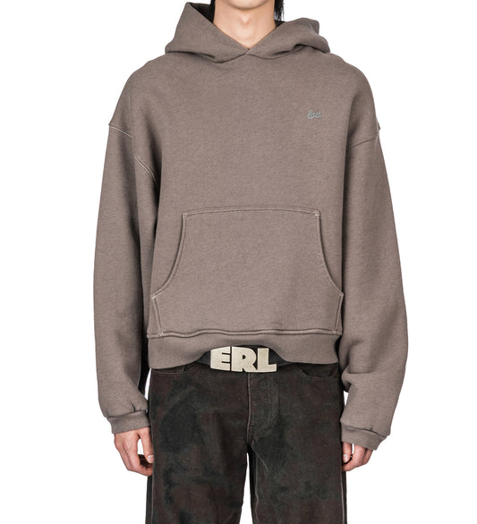 HEATHERED HOODIE TAUPE