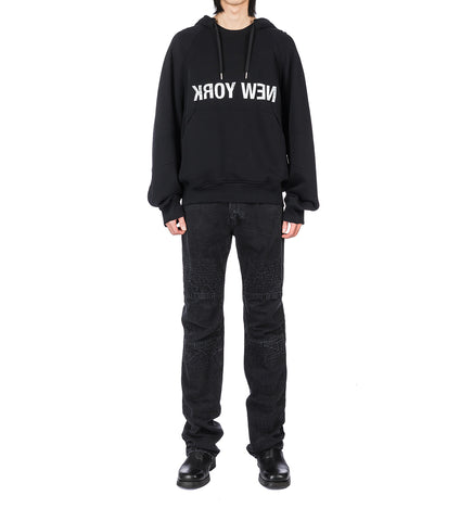 REVERSE NY HOODIE BLACK