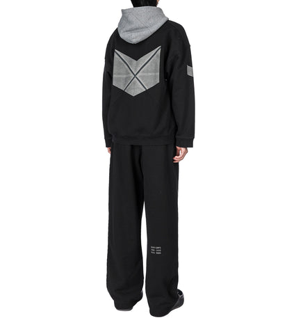 ARCH LOGO ZIP HOODIE BLACK