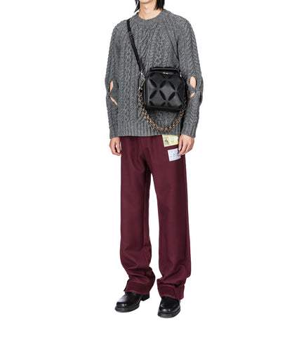 SHORT BUTTON STRAP BROWN