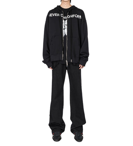 NEVER CONFORM HOODIE SCLERA BLACK