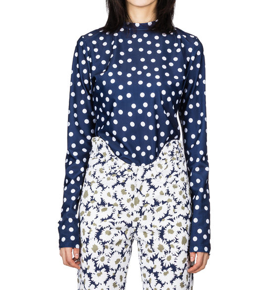 JERSEY LYCRA LONG SLEEVE NAVY/WHITE