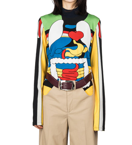 STRETCH LONG SLEEVES TOP MULTICOLOR