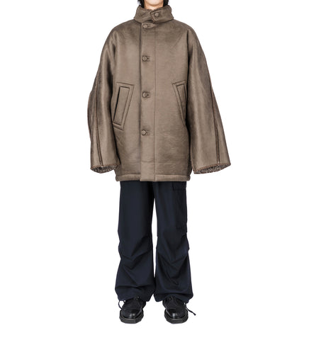 DART JACKET GREY SHEARLING