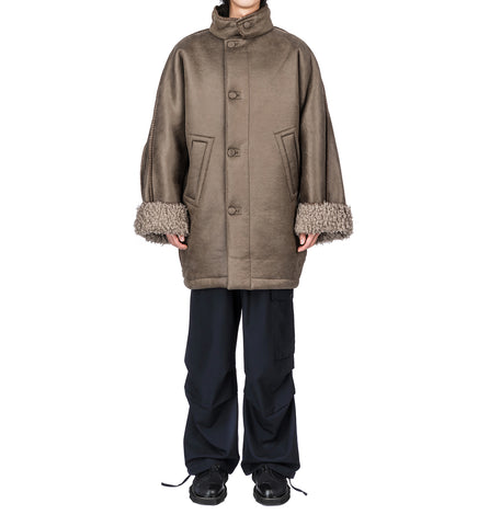 DART JACKET GREY SHEARLING