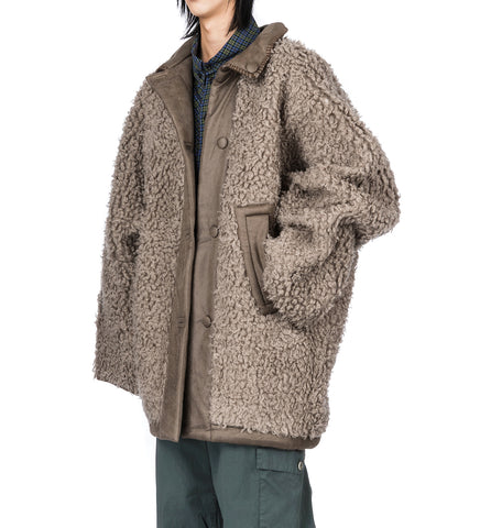 DART JACKET GREY SHEARLING