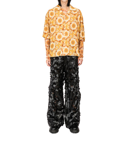 PRINTED BOXY SHIRT WALLPAPER FLOWERS