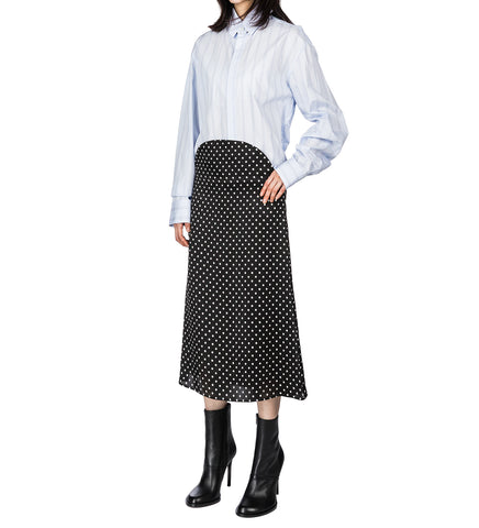 POLKA DOTS SKIRT BLACK/WHITE