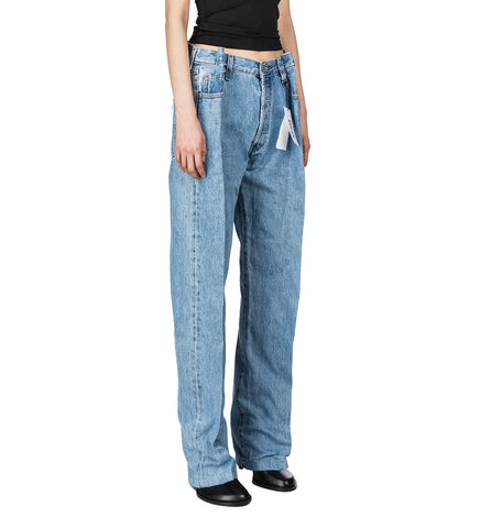 PLEATED JEANS BLUE S-M #1